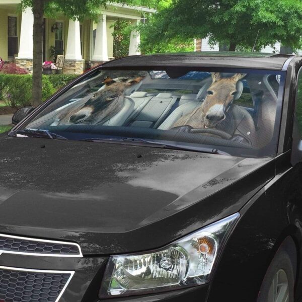 gearhumans 3D Donkey Custom Car Auto Sunshade GL030824 Auto Sunshade