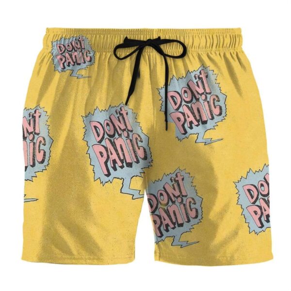 Gearhumans 3D Don't Panic Custom Beach Shorts Swim Trunks GN01072 Men Shorts Men Shorts S 