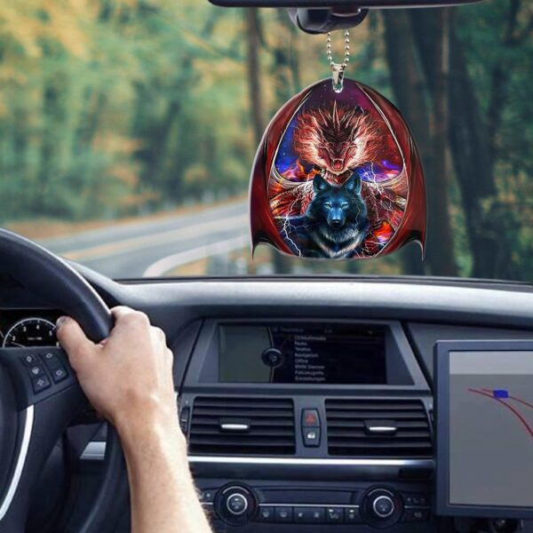 Gearhumans 3D Dragon Wolf Car Hanging GJ27052107 Car Hanging