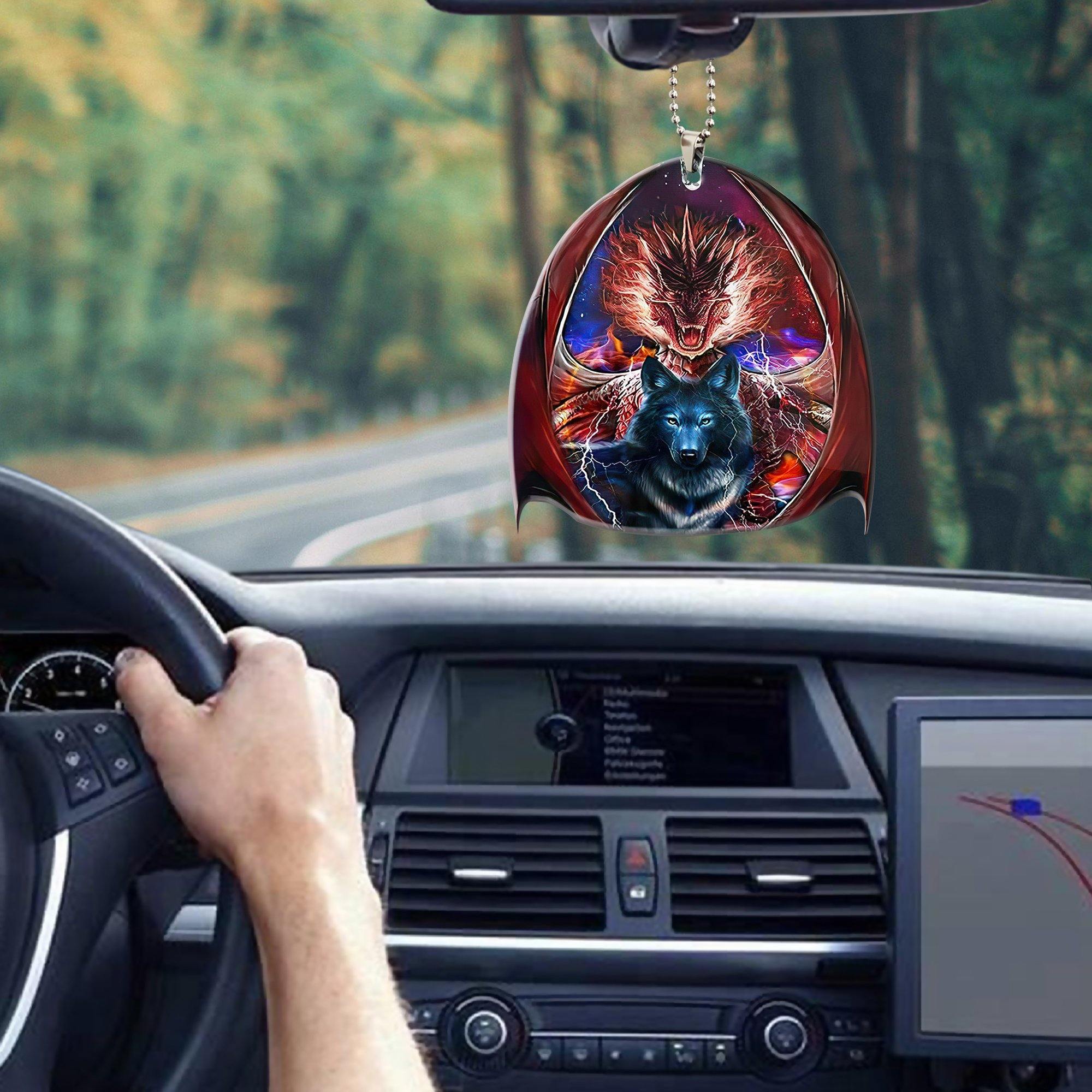 Gearhumans 3D Dragon Wolf Car Hanging GJ27052107 Car Hanging