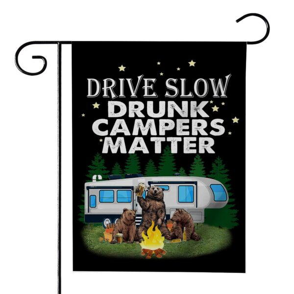 Gearhumans 3D Drive Slow Drunk Campers Matter Custom Flag GW0807214 House Flag House Flag S 