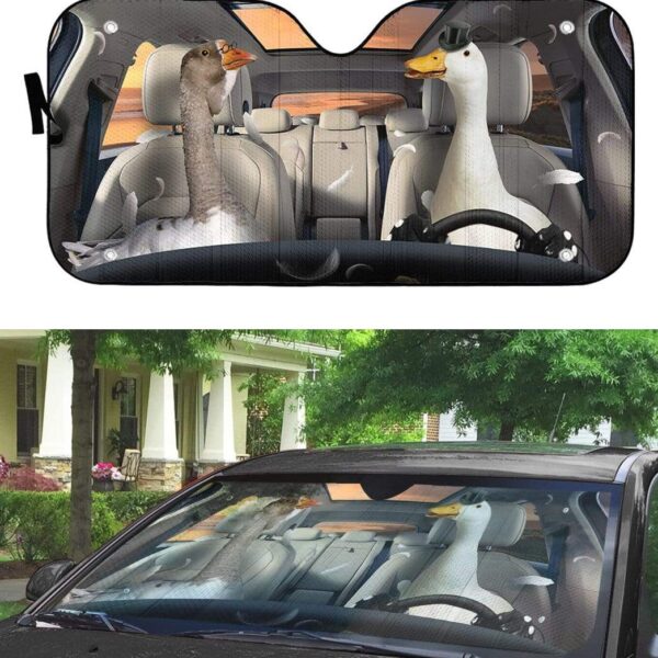 gearhumans 3D Duck And Goose Custom Car Auto Sunshade GS26061 Auto Sunshade 