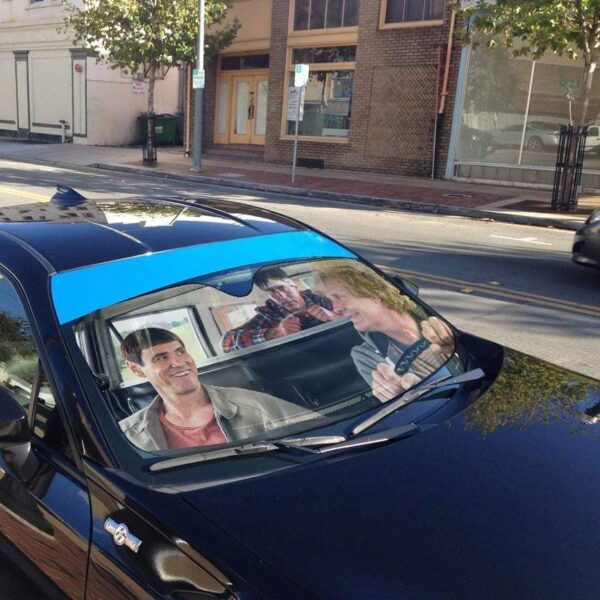 gearhumans 3D Dumb & Dumber Custom Car Auto Sunshade GL31072 Auto Sunshade 