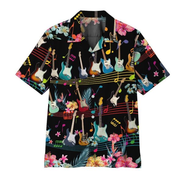Gearhumans 3D Electric Guitar Hawaii Shirt ZZ13042 Hawai Shirt Short Sleeve Shirt S 