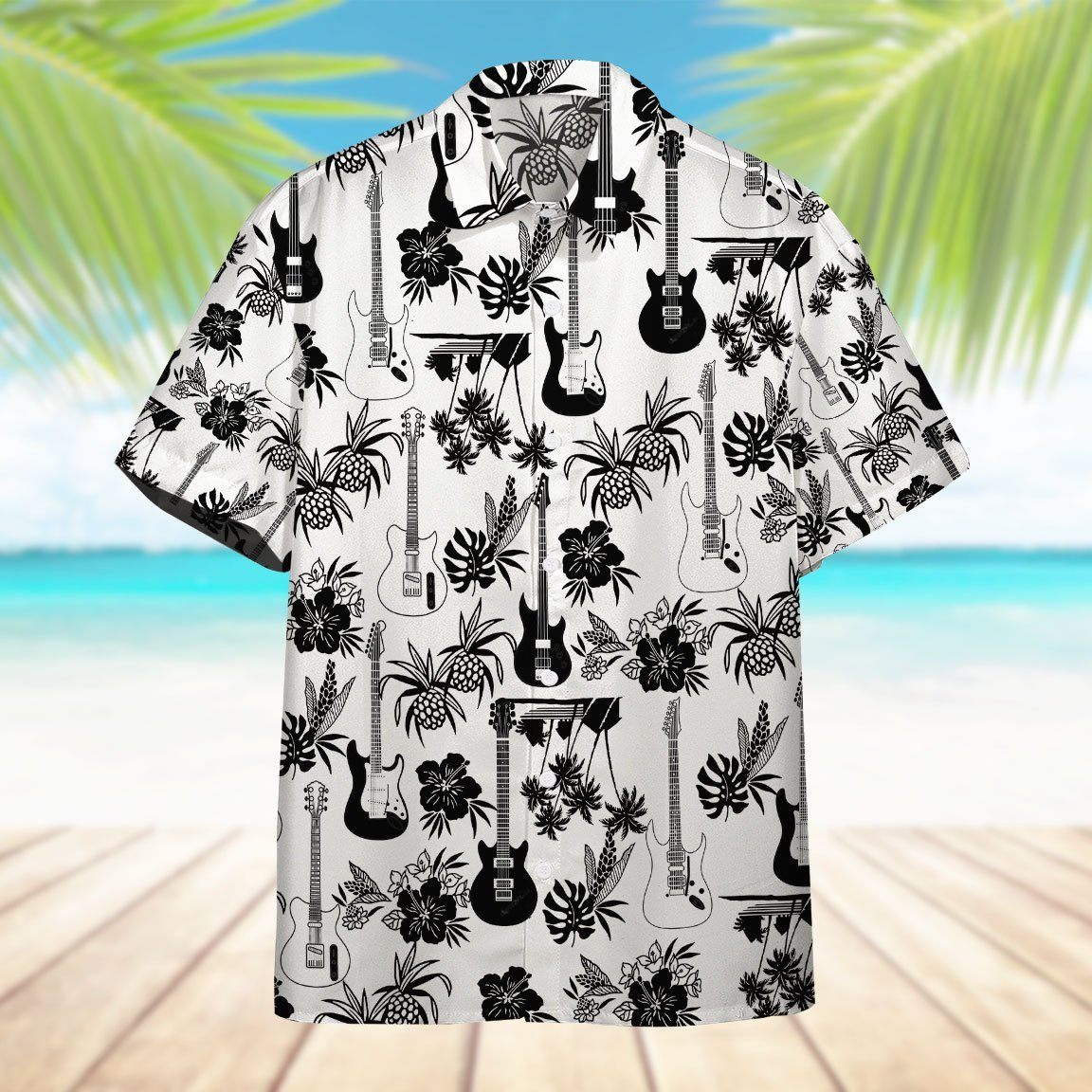 Gearhumans 3D Electric Guitar Hawaii shirt ZZ24032 Hawai Shirt