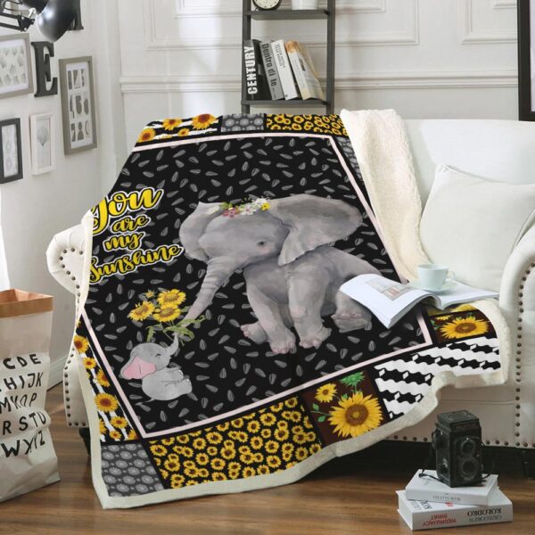 Gearhumans 3D Elephant Mom Mothers Day Gift Custom Blanket GW07043 Blanket