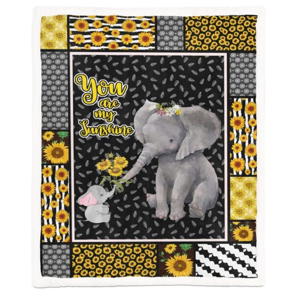 Gearhumans 3D Elephant Mom Mothers Day Gift Custom Blanket GW07043 Blanket Blanket M(51''x59'')
