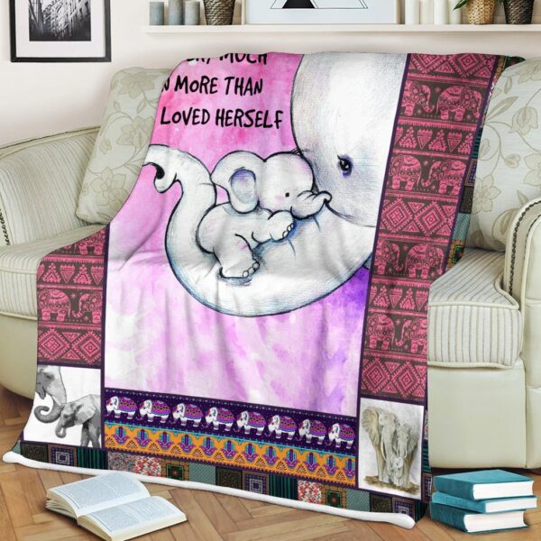 Gearhumans 3D Elephant Mom Mothers Day Gift Custom Blanket GW07044 Blanket