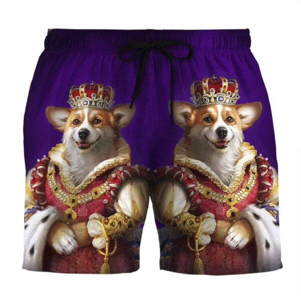 Gearhumans 3D Elizabeth Corgi Custom Beach Shorts Swim Trunks GL30068 Men Shorts Men Shorts S 