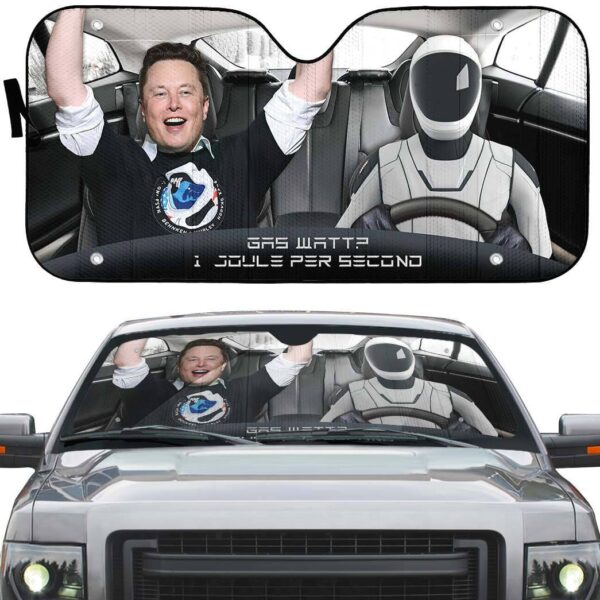 Gearhumans 3D Elon Musk Custom Car Auto Sunshade GW0306213 Auto Sunshade