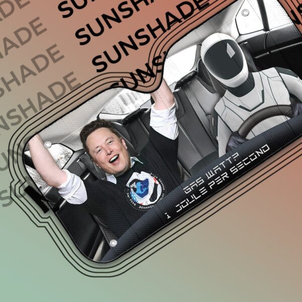 Gearhumans 3D Elon Musk Custom Car Auto Sunshade GW0306213 Auto Sunshade 