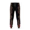Gearhumans 3D ELV PRL Black Spanish Red Flower Custom Sweatpants GW01072119 Sweatpants Sweatpants S