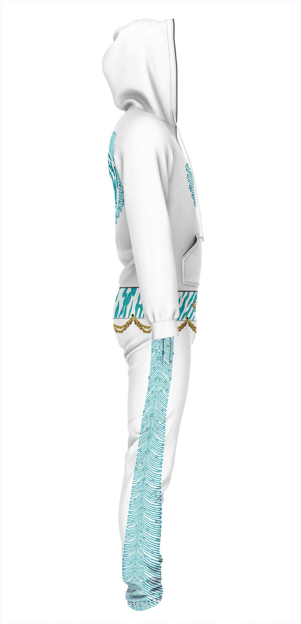 Gearhumans 3D ELV PRL Phoenix Turquoise Custom Jumpsuit GW15062114 Jumpsuit