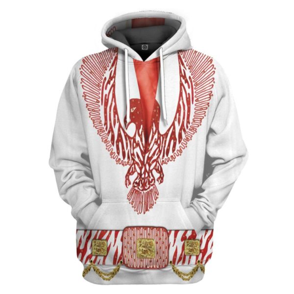 Gearhumans 3D ELV PRL Red Phoenix Jumpsuit Custom Tshirt Hoodie Apparel GW11062110 3D Apparel Hoodie S 