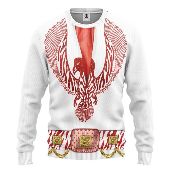 Gearhumans 3D ELV PRL Red Phoenix Jumpsuit Custom Tshirt Hoodie Apparel GW11062110 3D Apparel Long Sleeve S