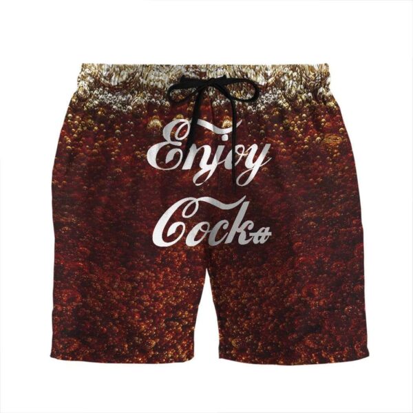 Gearhumans 3D Enjoy Cocka Custom Beach Shorts Swim Trunks GL02079 Men Shorts Men Shorts S