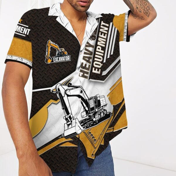 Gearhumans 3D Excavator Hawaii Shirt ZZ0605211 Hawai Shirt 
