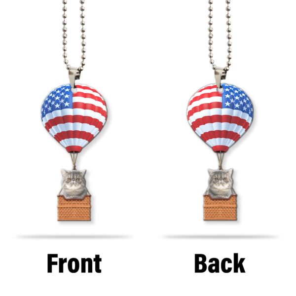 Gearhumans 3D Exotic Shorthair Cat In Hot Air Balloon Custom Car Hanging GW10062115 Car Hanging 