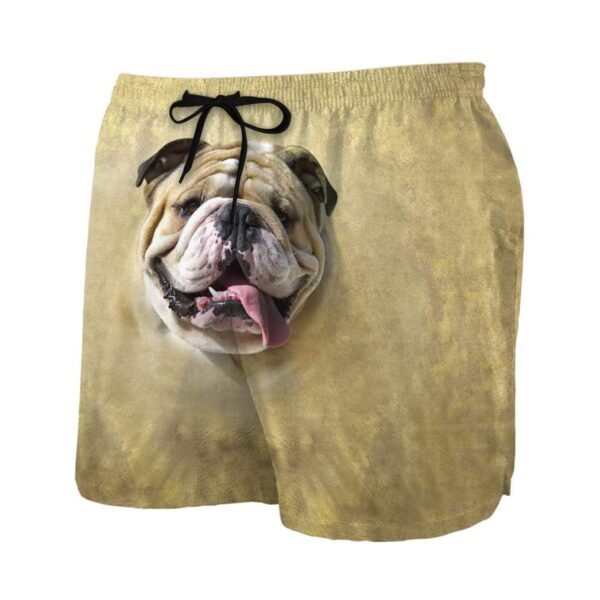 Gearhumans 3D Face Bulldog Custom Summer Beach Shorts Swim Trunks GV12069 Men Shorts