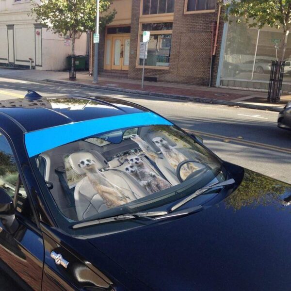 gearhumans 3D Family Meerkat Custom Car Auto Sunshade GL06077 Auto Sunshade 