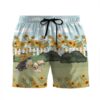 Gearhumans 3D Family Pug In The Garden Summer Beach Shorts Swim Trunks GV130718 Men Shorts Men Shorts S