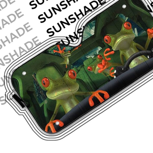 gearhumans 3D Fancy Frogs Custom Car Auto SunShade GN15077 Auto Sunshade