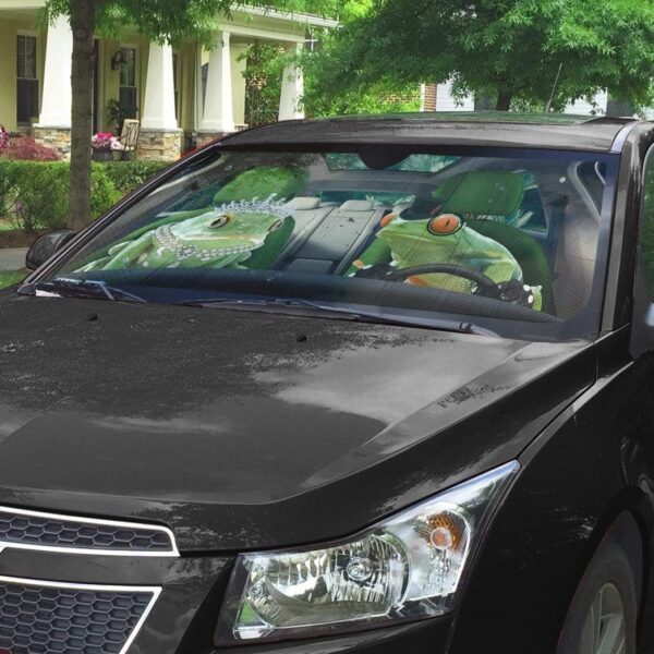 gearhumans 3D Fancy Frogs Custom Car Auto Sunshade GS06076 Auto Sunshade