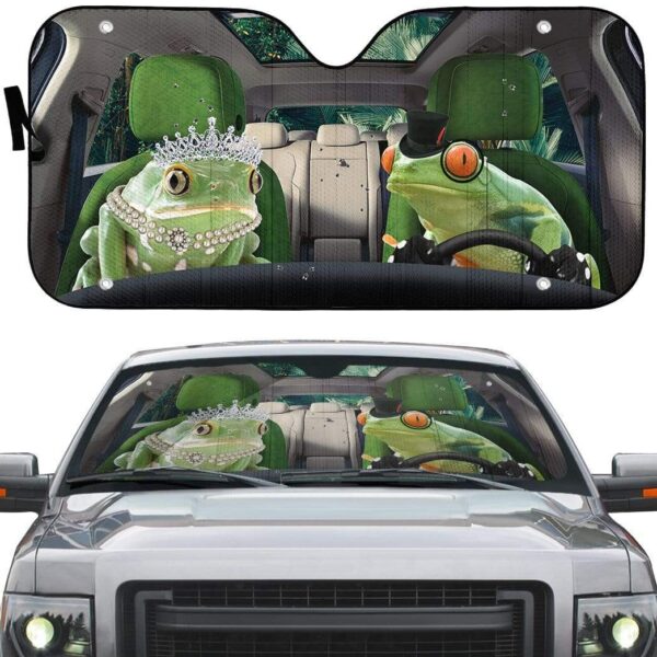 gearhumans 3D Fancy Frogs Custom Car Auto Sunshade GS06076 Auto Sunshade 