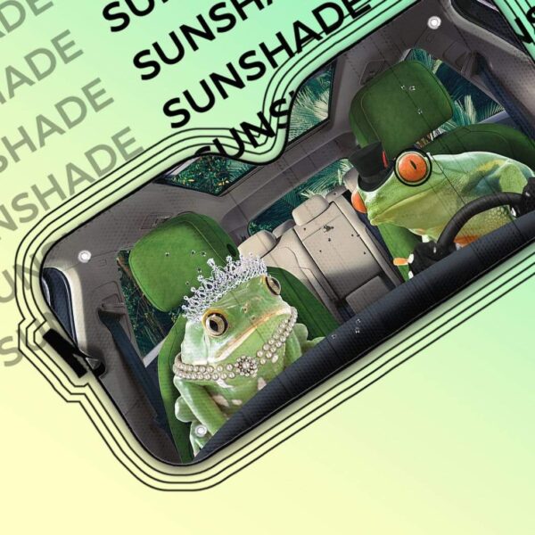 gearhumans 3D Fancy Frogs Custom Car Auto Sunshade GS06076 Auto Sunshade 