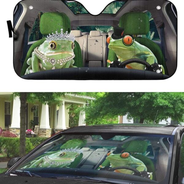 gearhumans 3D Fancy Frogs Custom Car Auto Sunshade GS06076 Auto Sunshade 