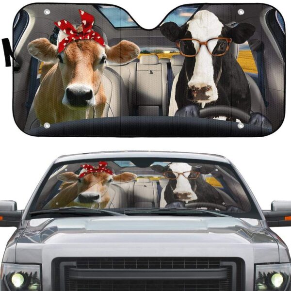 gearhumans 3D Farmer Animal Custom Car Auto Sunshade GL220610 Auto Sunshade