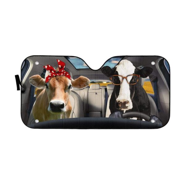 gearhumans 3D Farmer Animal Custom Car Auto Sunshade GL220610 Auto Sunshade 57''x27.5'' 