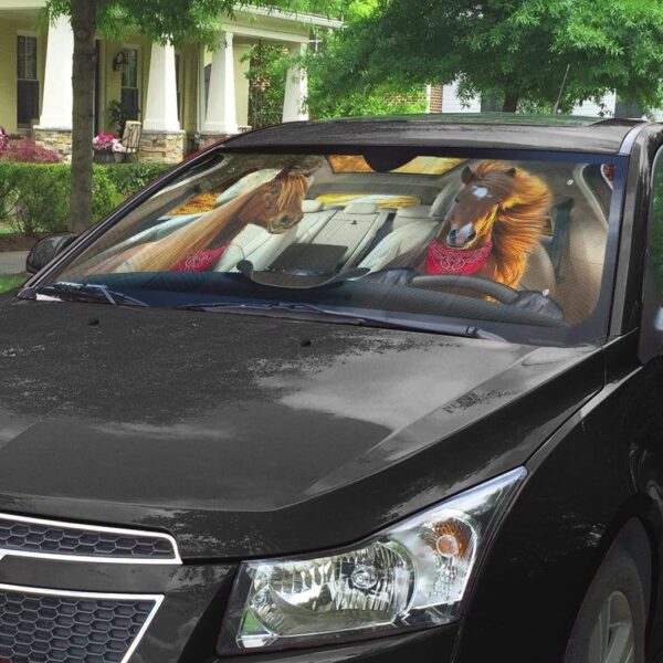 gearhumans 3D Farmer Horse Custom Car Auto Sunshade GL23062 Auto Sunshade 
