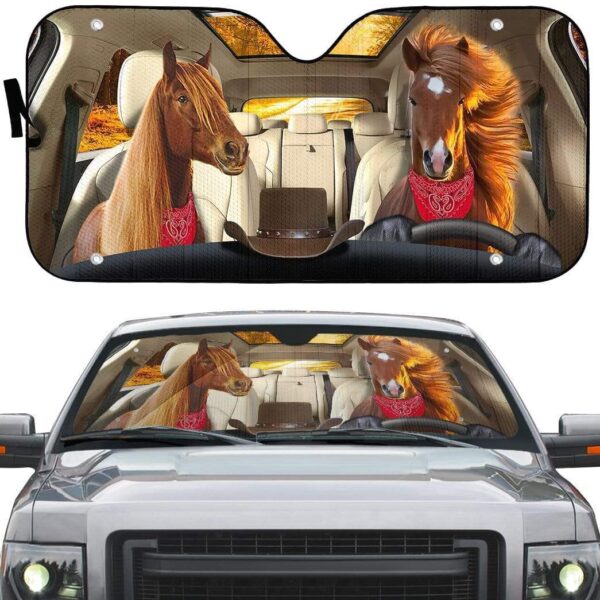 gearhumans 3D Farmer Horse Custom Car Auto Sunshade GL23062 Auto Sunshade