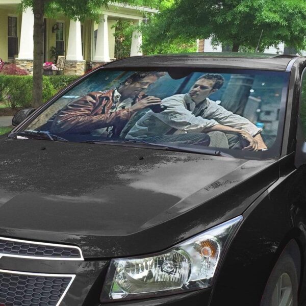 gearhumans 3D Fight Club Custom Car Auto Sunshade GL030822 Auto Sunshade 