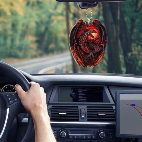 Gearhumans 3D Fire Dragon Car Hanging GJ26052106 Car Hanging 