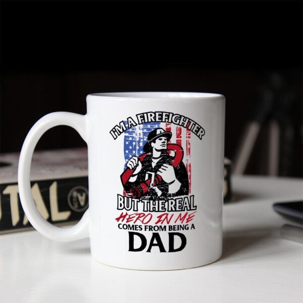 Gearhumans 3D Fire Fighter Dad Tumbler ZK1205216 Mug 