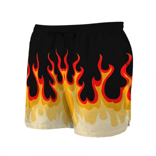 Gearhumans 3D Fire Hot Rod Flames Custom Beach Shorts Swim Trunk GS1406218 Men Shorts