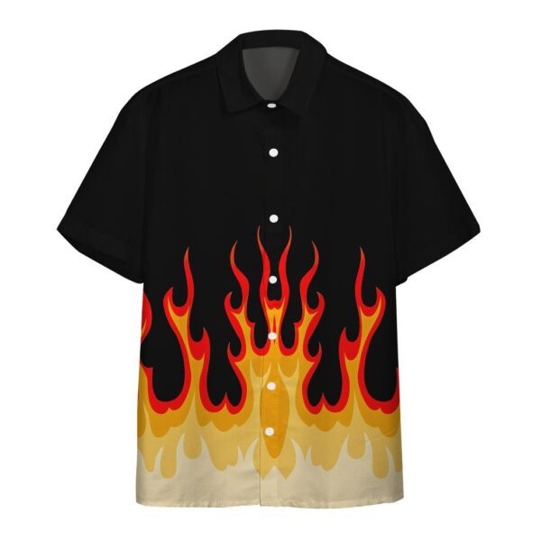 Gearhumans 3D Fire Hot Rod Flames Custom Short Sleeve Shirt GS1406216 Hawai Shirt Hawai Shirt S 