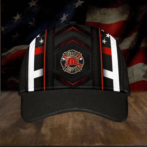 Gearhumans 3D Firefighter Flag Custom Name Cap GW02047 Cap