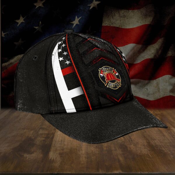 Gearhumans 3D Firefighter Flag Custom Name Cap GW02047 Cap
