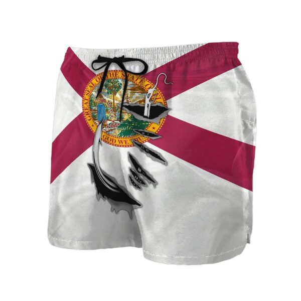 Gearhumans 3D Fishing Hooked American Flag Custom Beach Shorts Swim Trunk GS09062120 Men Shorts