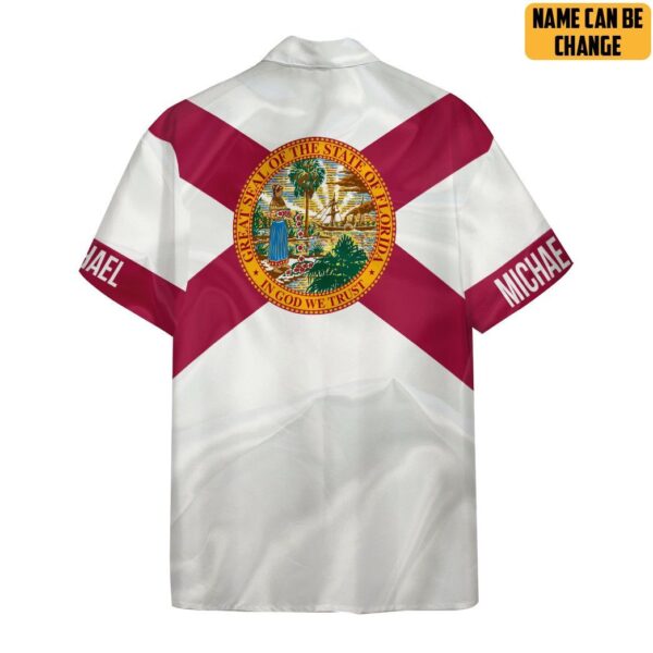 Gearhumans 3D Fishing Hooked Florida Flag Custom Text Short Sleeve Shirt GS09062119 Hawai Shirt