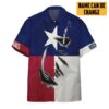 Gearhumans 3D Fishing Hooked Texas Flag Custom Text Short Sleeve Shirt GS09062117 Hawai Shirt Short Sleeve Shirt S