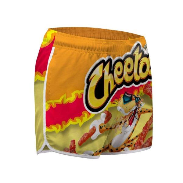 Gearhumans 3D Flaming Hot Cheetos Custom Beach Shorts swim trunks women GS28076 Women Shorts