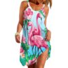 Gearhumans 3D Flamingo Hawaiian Custom Beach Dress GW31052111 Beach Dress Beach Dress S