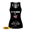 Gearhumans 3D Flamingo If Im Drunk Its Her Fault Custom Name Hollow Tank Top GW08044 Hollow Tank Top Hollow Tank Top Black S