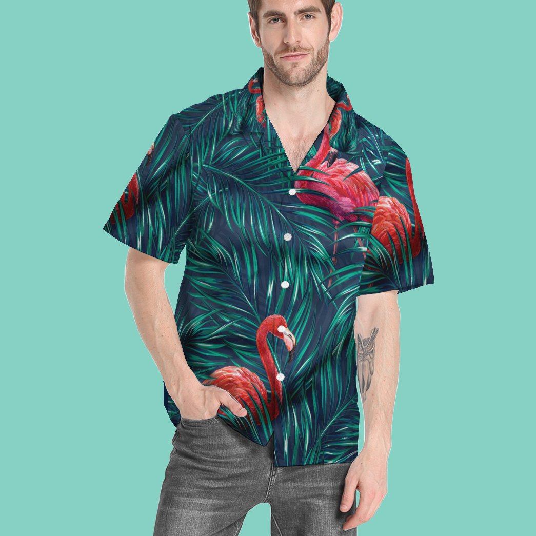 Gearhumans 3D Flamingo Tropical Custom Hawaii Shirt GO18052125 Hawai Shirt