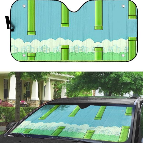 Gearhumans 3D Flappy Bird Daytime Auto Sunshade ZK0605215 Auto Sunshade 