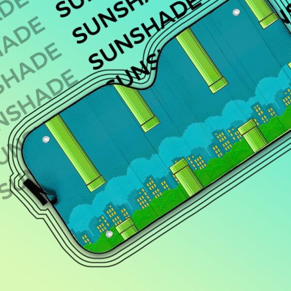 Gearhumans 3D Flappy Bird Night Auto Sun Shade ZK0605216 Auto Sunshade